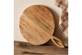 Resim Feyza Design Mango Kesme Tahtası, Doğal Ahşap, 40X30X1,6 Cm, Sağlam ve Şık Tasarım 