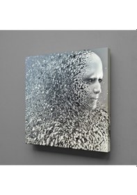 Resim Çok Parçalı Gri Robot Kanvas Tablo 110x110cm 