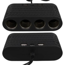 Resim Araç Çakmak Çoklayıcı USB ve Type C Destekli Güçlü ve Güvenli Kullanım 