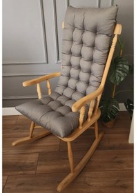 Resim Altınpamuk Lüx Antrasit Sallanan Sandalye Minderi Selen Bağcıklı 120X50Cm (Sadece Minder) Antrasit 