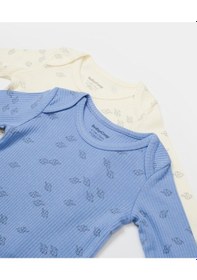 Resim BabyCosy Organik Modal Fil Baskılı 2 Li Uzun Kollu Badi 001 