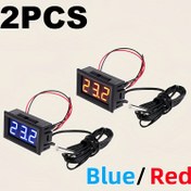 Resim 2'li Dijital Termometre ile Sonda, DC 5-12V, -50°C to 110°C Sıcaklık Aralığı, 1m Kablo, Plastik Malzeme, Havuzlar, Terraryumlar ve Endüstriyel Kullanım için Sert Bağlantılı 