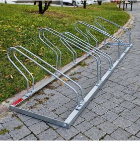 Resim İleri Trafik Bisiklet Park Yeri Altılı Galvaniz EKO, Park Demiri 40x210 cm 