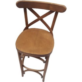Resim Sandalye Zus709 ÇAPRAZ BAR Model Klasik Mobilya Kayın Torna Retro 1Adet Natüre ceviz renk El Yapım 