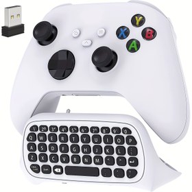 Resim Xbox Series X/S/One/One S Için Kontrol Cihazı Klavyesi Kablosuz Oyun Sohbeti Mesaj Tuş Takımı USB Alıcısı Ses/Kulaklık Jakı Oyun Aksesuarları Için 