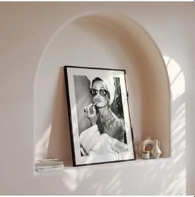 Resim Audrey Hepburn Estetik Modern Ev Dekor Çerçevesiz Poster Tasarım 33 X 48 Siyah, 532rf24134 
