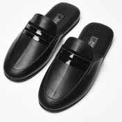 Resim GC Erkek Siyah Poli Taban Rugan Tokalı Deri Ev Terlik 380 