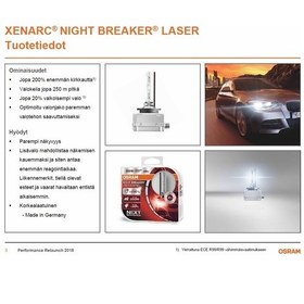 Resim D3S Osram Ampul 35W Hcb2 %200 Fazla Işık Gucu Night Breaker Laser 