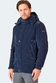 Resim Slazenger GRIM Erkek Çıkarılabilir Kapüşonlu Lacivert Mont & Kaban 