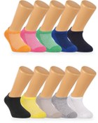 Resim Ozzy Socks 10 Çift Dikişsiz Pamuklu Bebek Çocuk Görünmez Sneaker Patik Çorap 