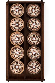 Resim Genel Markalar 2 Numara Dama Desenli Tavla Pulu 