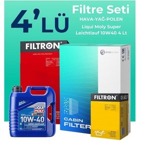 Resim Filtron Fiat Panda 1.2 Benzinli Filtre Bakım Seti Liqui Moly Motor Yağlı (2010-2012) 4 Lü - 