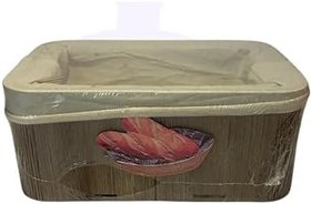 Resim Bambu Ekmek Sepeti 23x13x7cm, Bambu Ekmeklik, Bambu Ekmek Sunumluk 