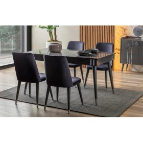 Resim Lotus Yemek Odası Masası Antrasit 
