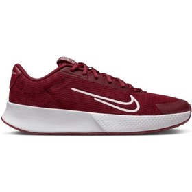 Resim Nike Nikecourt Vapor Lite 2 Erkek Sert Kort Tenis Ayakkabısı Dv2018-600 Bordo 
