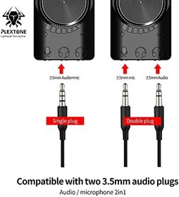 Resim Coverzone USB DSP Ses Kartı | PUBG, LOL Ses Efektleri, Sanal 7.1 Kanal, Mikrofon Mute, 3.5mm Audio+Mic Giriş, Plug and Play, PC/Mac Uyumluluğu, Kolay Kurulum | GS3 Mark II 