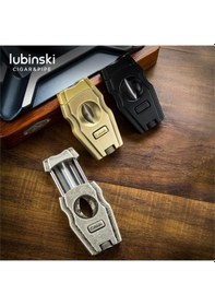 Resim Lubinski Laser Bıçak V-cut Puro Kesici Siyah 60ring 