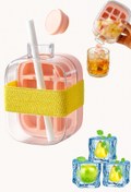 Resim BEYZANA Pipetli Buzlu Bardak BPA FREE 500 ml 