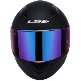 Resim Ls2 Rapıd 2 Renkli Cam+Şeffaf Cam Kapalı Kask Mat Siyah 