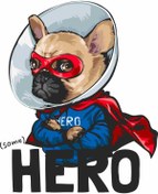 Resim UBGA GIFT Hero Dog 25 Cm Özel Tasarım Motor Kask Araba Duvar Stıcker Çıkartma 