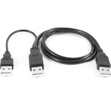 Resim Assess Store 2249 USB 70 cm Y Kablo Harici HDD Hard Disk Power Data Kablosu USB 2.0 Y Kablo Harici HDD Hard Disk Power & Data Kablosu 