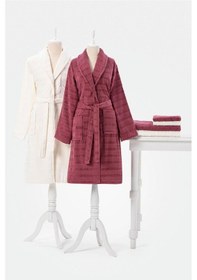 Resim Özdilek Land Aile Bornoz Seti - K.pembe - Krem K.pembe-krem 