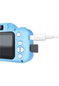 Resim AteşTech Çocuk Fotoğraf Makinesi 2inç Kılıflı Hd Dijital Selfie Kamera + 32GB Hafıza Kartı 