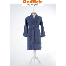 Resim Özdilek Tek Bornoz Şalyaka-colourist İndigo Xxl Beden Indigo 