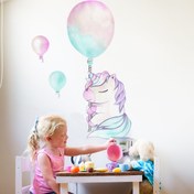 Resim Uçan Unicorn Duvar Sticker Seti 