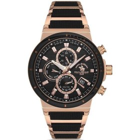 Resim Santa Barbara Polo Racquet Club Sb.1.10378.3 Tüm Fonksiyonları Aktif Çelik Kordonlu Rose Erkek Kol Saati 