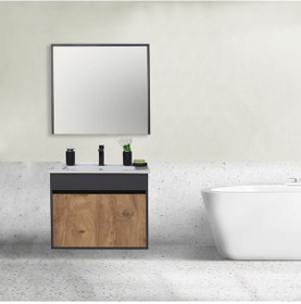 Resim Aras Tk. Asma Alt+üst+lavabo Antrasit/atlantik Çam 55 Cm 