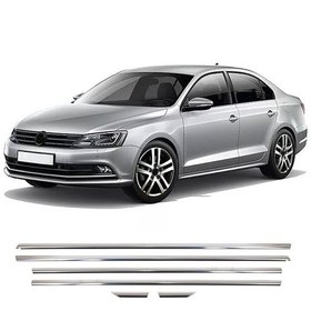 Resim Volkswagen Jetta Uyumlu 2011 Ve Üzeri Krom Cam Çıtası 6 Parça Paslanmaz Çelik 
