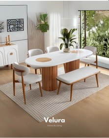 Resim Soho Yemek Odası Takımı Yemek Masası + 4 Adet Sandalye Beyaz 