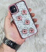 Resim iPhone 11 Şeffaf Parlak Taşlı Glitter Kılıf 