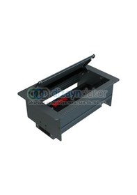 Resim Masa Üstü Antrasit Çift Açılım Duo-line Fırçalı Priz Seti 10.8400 