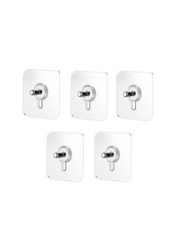 Resim Güçlü Yapışkanlı 10mm Hanger Vidalı Askılık 5 Adet-al4265 Şeffaf 