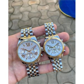 Resim Çençen Çift Saat Sevgili Saatleri Metal Kordon M Kors Model Kol Saatleri 