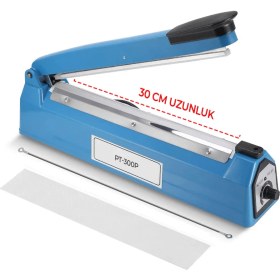 Resim 30 cm Plastik Gövde Poşet Ağzı Yapıştırma Makinesi 