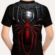 Resim Erkek Çocuklar için 3D Örümcek Baskılı Kısa Kollu Tişört - Günlük & Spor, Nefes Alabilen Polyester, Makinede Yıkanabilir, Yuvarlak Yaka - İlkbahar/Yaz Dış Aktiviteleri için Mükemmel 