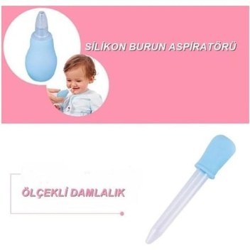 8 Parça Bebek Bakım Seti Mavi Renk