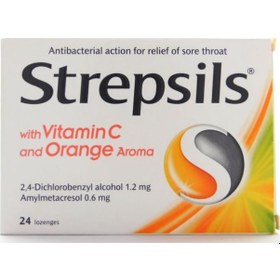 Resim Strepsils Vitamin C Orange 24 Pastil | Portakal Aromalı 