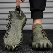 Resim Erkekler için Nefes Alabilir Slip-On Sneakerlar - Hafif EVA Taban, Örme Kumaş & Mesh Üst, Düşük-Top Yuvarlak Burun Tasarımı İlkbahar Yaz Sonbahar Günlük Kullanım İçin, Ayakkabı Spor Ayakkabıları, Yastıklı Taban 