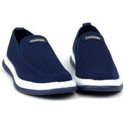 Resim KAJILA Erkek Lacivert Çok Hafif Triko Bağcıksız Esnek Hafif Günlük Casual Sneaker Spor Ayakkabı 