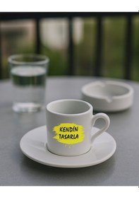 Resim Kendin Tasarla Bardak - Kişiye Özel Bardak Satıya Sor 2 Türk Kahvesi Fincanı 