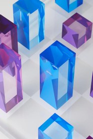 Resim Akrilik Dekoratif-Koleksiyonluk Satranç Seti Mavi - Mavi 