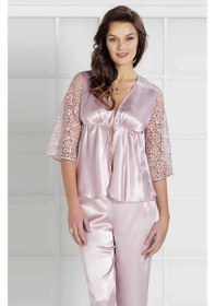 Resim Pierre Cardin 6270 Ipek Saten 6 Lı Sabahlık Pijama Set Takım 
