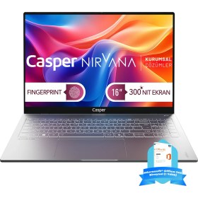 Resim Casper Nirvana S200 300NIT İ7-13620H 64GB Ddr5 Ram 500GB SSD Windows 11 Pro Taşınabilir Bilgisayar S200.1362-EV00R-G-F-OFM365 