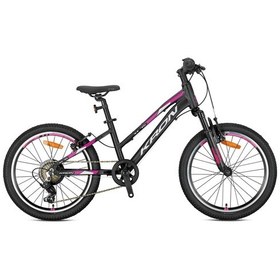 Resim Kron Xc 75-v Fren 20 Jant 5-9 Yaş Kız Çocuk Bisikleti Mat Siyah-pembe-gri Siyah - Pembe 