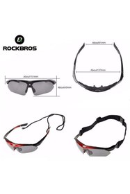 Resim Schulzz Rockbros Polarize %100 Uv Korumalı Beyaz 5 Lensli Bisiklet Spor Dağ Kayak Gözlüğü 