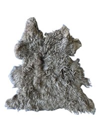 Resim Gerçek Uzun Tüylü Koyun Postu Açık Kahve 60x50 Cm 
